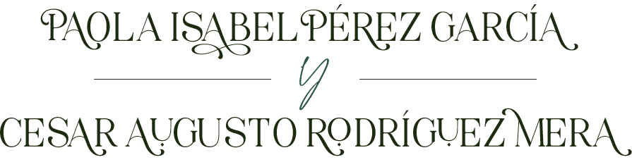 Paola Isabel Pérez García y Cesar Augusto Rodríguez Mera